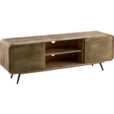 Wohnling Lowboard Mango Massivholz 160x55x41 cm