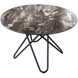 riess-ambiente Esstisch ELLIPSE - 120cm Naturstein Keramik Hairpin Legs made in Italy rund