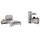 JV Möbel Set Bett, Nachttisch Schreibtisch Modern Elegant Weiß Design Kinderzimmer, 3-tlg