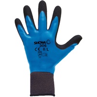 Showa Handschuhe 306, blau-schwarz, 6