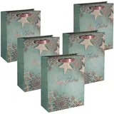 Sigel Papier-Tragetaschen Glamorous Christmas Motiv 26,0 x 33,0 cm, 5 St.