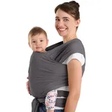 Laleni Tragetuch Baby elastisch bis 15 kg aus 100% weiche Bio-Baumwolle,