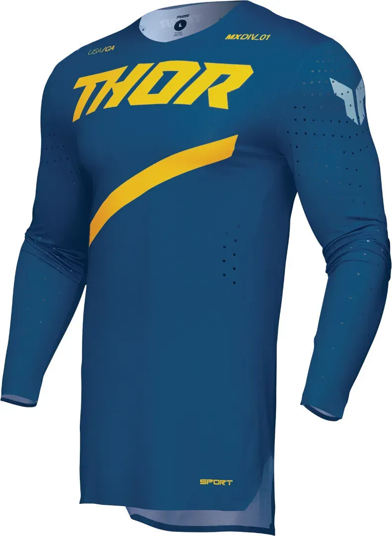 Thor Sportmode Brave Motorcross trui, blauw-geel, S Voorman