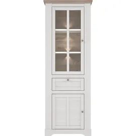 Forte Vitrine Iloppa 76 x 44,3 x 209,8 cm Braun/Weiß