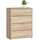 abamihome Schuhbank 33 x 80 x 60 cm geschlossen / Sonoma Eiche