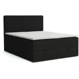 Deine Möbel 24 Boxspringbett DAGA Boxbett Polsterbett Komplettbett Bett mit einer Matratze H4 (Taschenfederkernmatratzen 7 Zonen H4 Grau Hellgrau Schwarz Anthrazit Beige Samt Velour, 3-St., Taschen-federkernmatratze 7 Zonen H4 PREMIUM Bett), inkl Topper, Bettkasten 120x200 140x200 160x200 180x200 200x200 schwarz