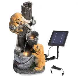 esotec Solarbrunnen Hundewelpen