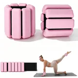 Zencantorous Gewichtsmanschetten, 2 Stück (0,225 kg/0,45 kg), Handgelenkgewichte, Knöchelgewichte, Handgelenk Gewichte, Gewichte für Beine und Arme, Adjustable, für Laufen, Yoga, Krafttraining, Pink