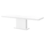 Design Esstisch Tisch HME-111 Hochglanz ausziehbar 160 bis 256 cm - Weiß