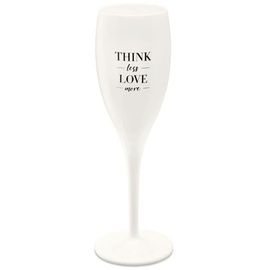 Koziol Superglas 100 ml mit Aufdruck Cheers Nr. 1 Think less Love More