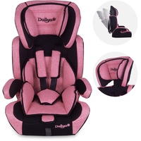 Daliya mitwachsender Autokindersitz Autositz Kinderautositz 9-36kg Gruppe 1+2+3 ECE R 44/04 Rosa - Schwarz