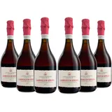 Castelli Modenesi Lambrusco di Sorbara DOC, Rotwein mit frischem und spritzigem Geschmack, fruchtiges und intensives Bouquet, 11 Prozent Vol., 6 Flaschen 750 ml