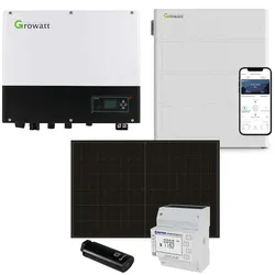 Growatt 5kWp PV 0% MwSt §12 III UstG Komplettanlage mit Glas Glas Modulen und 7,...