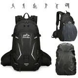 KUGI  Radrucksack Fahrradrucksäcke Sportrucksäcke Wander-Rucksack wasserdichter,30L,Mit wasserdichter Regenhülle,Rucksacktaschen