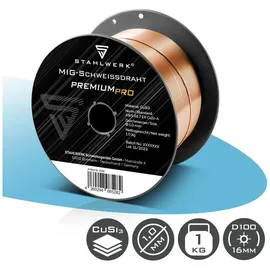 STAHLWERK Schweißdraht MIG MAG CuSi3 1,0 mm 1 kg Drahtrolle