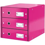 Leitz Click & Store pink 60480023, DIN A4 mit 3 Schubladen