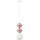 Nova Luce CLIO 3-flg. E14 60 cm Pink/Weiß