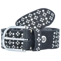 b.belt Nietengürtel Leder black 95 cm