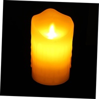DOITOOL 1 Satz Ferngesteuerte Tränenkerzenlampe Batterie Kerzen Flammenlose Kerzen Mit Fernbedienung Gefälschte Kerzen Stumpenkerzen Elektronisches Bauteil Elektrisches Kerzenlicht Blinkt