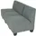 Mendler Modular 3-Sitzer Sofa Couch Lyon, Stoff/Textil ~ grau, ohne Armlehnen