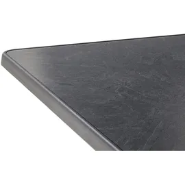 Sieger Boulevard-Klapptisch mit mecalit-Pro-Platte 70 x 70 x 72 cm eisengrau/schieferdekor anthrazit