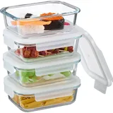 Relaxdays Glasbehälter 640 ml 4 St.