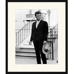 ANY IMAGE Digitaldruck »Clint Eastwood«, Rahmen: Buchenholz, Schwarz