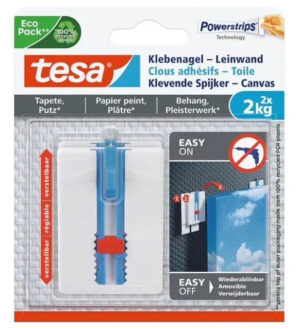 TESA 77779-00000-01 Wandhalterung Drinnen Bildhaken Blau, Weiß 2 Stück(e)