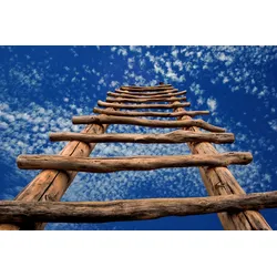 Fototapete PAPERMOON "Leiter in Himmel", bunt, B:2,50m L:1,86m, Vlies, Tapeten