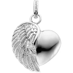 Ketten-Anhänger ENGELSRUFER "Herzflügel, ERP-LILHEARTW-BIR, ERP-LILHEARTWING", silber (silberfarben), Schmuckanhänger, Damen, Silber 925 (Sterlingsilber), 2,50 g, Made in Germany