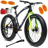 Maltrack FatBike Jaguar 4.0 cm, Mountainbike, 26 Zoll, 21-Gang, Große Räder MTB