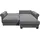 ed exciting design Ecksofa beidseitig montierbar, Angelina klein & grau - Maße cm, B: 255 H: 92 T: 185.0