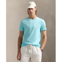 Polo Ralph Lauren für Herren. 710671438407 Benutzerdefinierte Slim Fit stricken T-shirt blau (S), Lässig, Baumwolle, Kurzarm