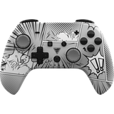 DRAGON SHOCK PopTop Compact Wireless (Manga-Stil) Controller Grau/Weiß/Schwarz für Nintendo Switch