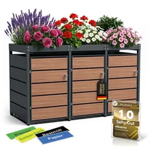 Albatros Mülltonnenbox 3er 120 x 240 cm anthrazit