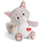 NICI Kuscheltier Love Katze flauschig 25 cm – niedliches Stofftier aus weichem Plüsch zum Kuscheln und Spielen, Plüschtier für Kinder & Erwachsene, 49407, tolle Geschenkidee, beige, 25cm