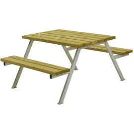 Plus Picknicktisch Alpha Stahl-Holz 118 x 161 x 73 cm natur