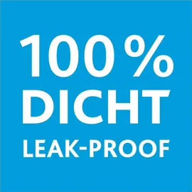 Emsa Clip & Close Frischhaltedose rechteckig, 1 L, mit Deckel, Aufbewahrungsbox, 100 Prozent dicht, spülmaschinen-, gefrier-, mikrowellenfest, Transparent, Blau,