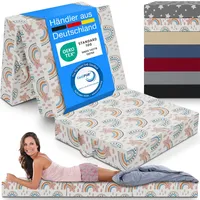 Eloneo Klappmatratze Gästematratze faltbar, 75x195x15 cm, Regenbogen