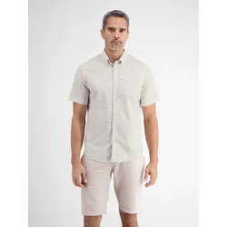 Kurzarmhemd mit geometrischem Muster - White - M