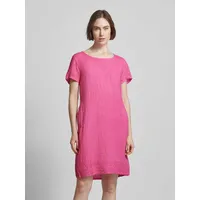 Leinenkleid mit Rundhalsausschnitt Modell 'Li44sa', Pink, XXL