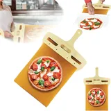 Yelschwa Schiebe-Pizzaschieber | Pala Pizza Scorrevole Der Pizzaschieber, der Pizza perfekt überträgt, Pizzaschaufel mit Griff, spülmaschinenfest, Pizzaschieber, Pizzaschaufel, Paddel für Öfen,