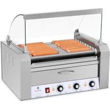 Royal Catering Hot Dog Grill 9 Rollen Wärmeschublade Edelstahl - Hot-Dog-Grills
