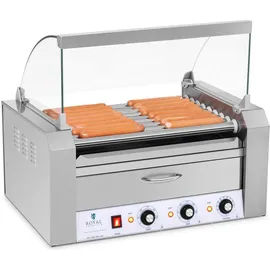 Royal Catering Hot Dog Grill 9 Rollen Wärmeschublade Edelstahl - Hot-Dog-Grills