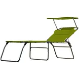 JAN KURTZ Sonnenliege 207 x 74 x 50 cm Grün