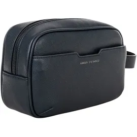 Armani Exchange Kulturbeutel in Blau - ALEX BEAUTY Waschtasche, Lederimitat, 15x22x7cm (HxBxT) One Size