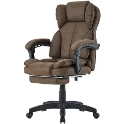 Bürostuhl mit gepolsterten 3-Punkt-Armlehnen - Schreibtischstuhl mit Kopf- und Fußstütze - ergonomischer Bürostuhl mit einer verstellbaren Rückenlehne für gesündere Sitzpositionen