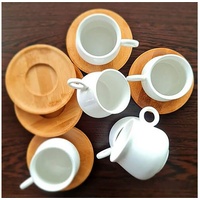 Özberk Espressotasse Ciftciler, Porzellan, Kaffeeservice für 6 Personen weiß