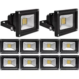 10pcs 20W SMD LED Strahler Fluter,Greenmigo IP65 Flutlicht Leuchtmittel Baustrahler Scheinwerfer Warmweiß Wandstrahler Außenstahler Leuchtmittel ...