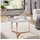FineBuy Couchtisch Jesi Retro rund weiß/Kupfer 58 x 42 x 58 cm